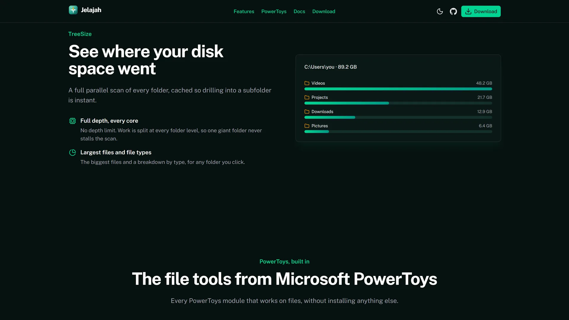 Jelajah: A Fast File Explorer for Windows pratinjau 3
