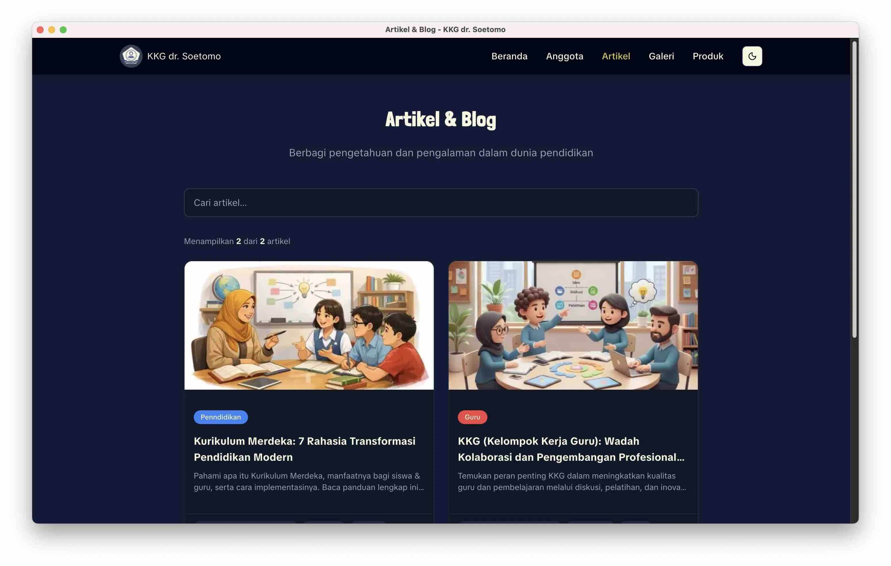 Website KKG dr. Soetomo