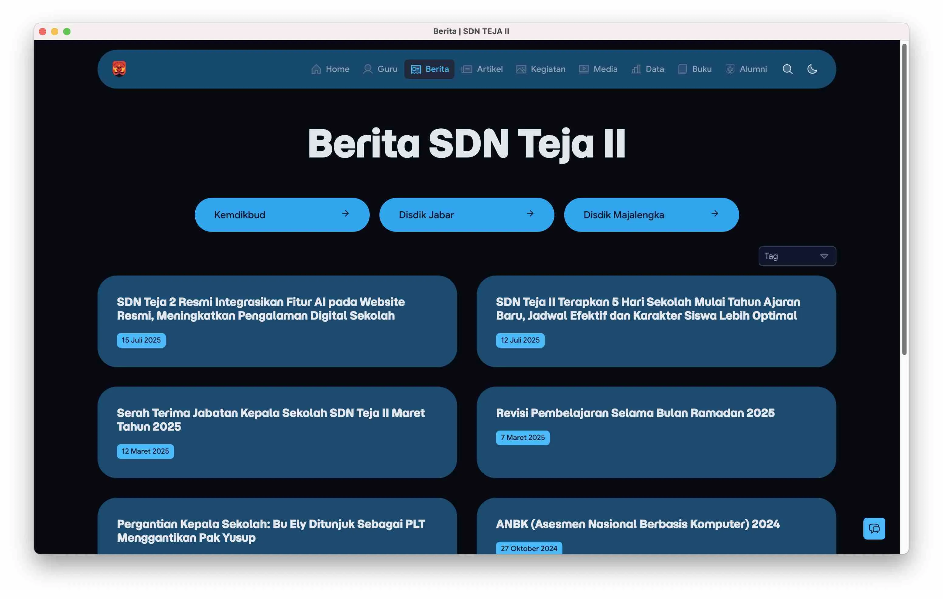 Website SDN Teja 2